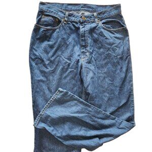 L.L. Bean Women’s 100% Cotton Denim Jeans – Size 14 M/T – Dark Blue Straight Leg